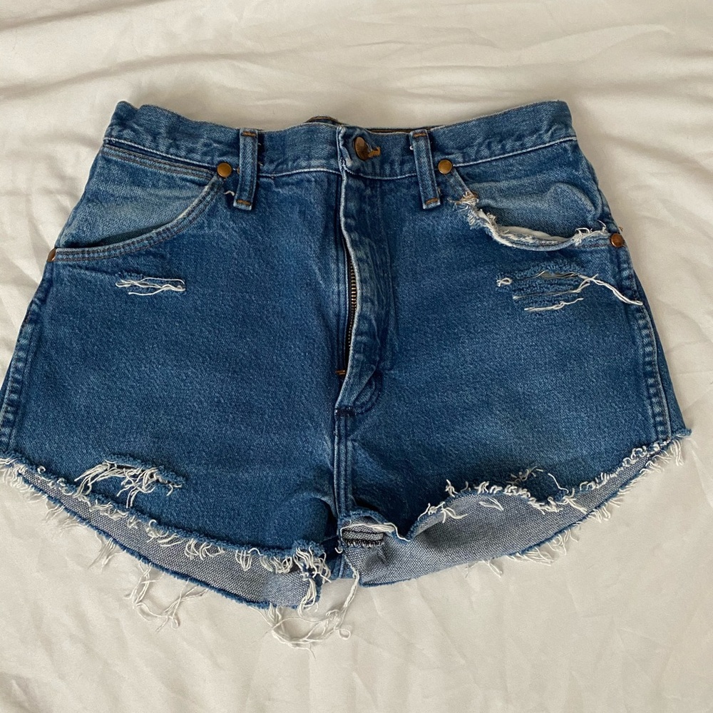 Hand cut wrangler shorts